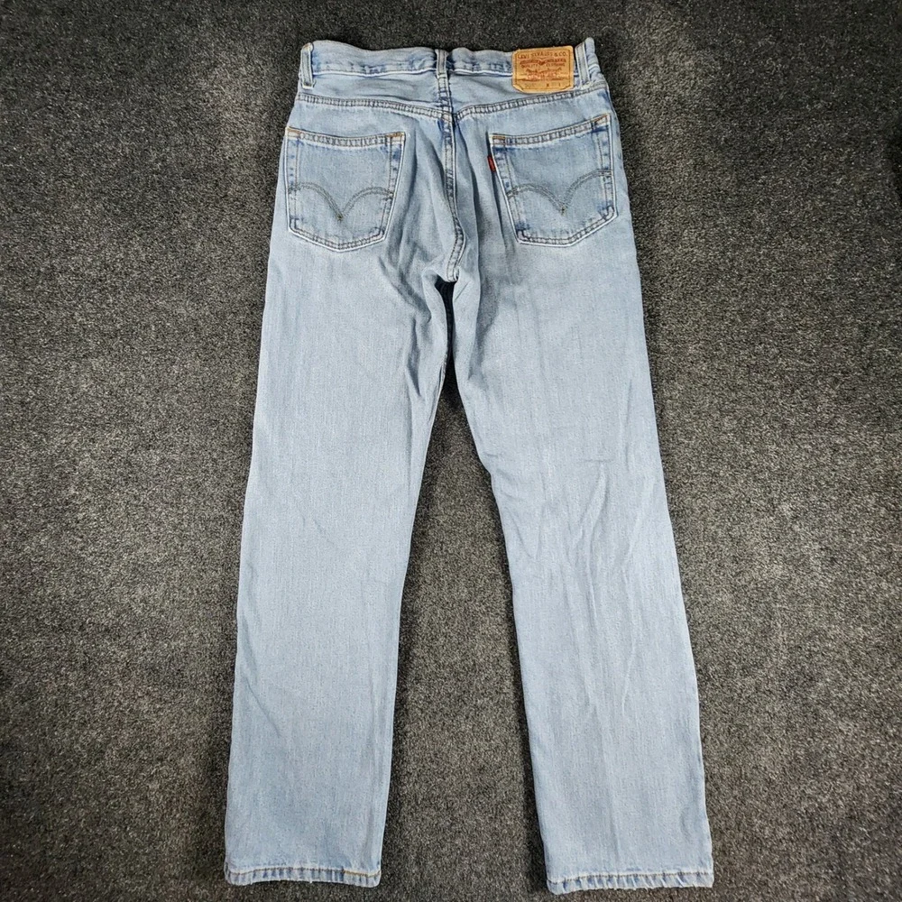 Levi's 505 Regular Fit Jeans Mens 31x32 Fit 30x29.5 Light Wash Straight Leg Y2K